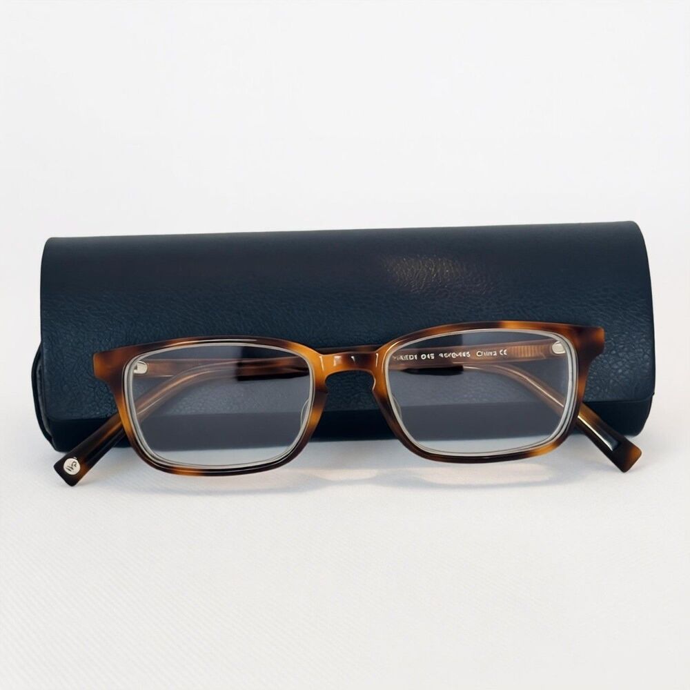 Warby Parker Hardy945 Rectangular Tortoise Shell Eyeglass Frame 51-18-145 w/Case